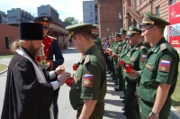 Военный священник совершил литию при штабе Восточного военного округа