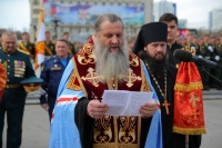 Митрополит Артемий возглавил молебен за дарование Победы на генеральной репетиции Парада