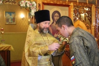 Соборная Литургия в воинском храме святого великомученика Димитрия Солунского