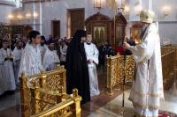 Владыка Марк совершил Божественную литургию  в Спасо-Преображенском кафедральном соборе