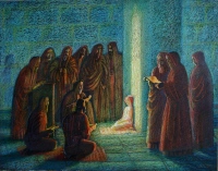 Известный художник представил несколько картин паломникам хабаровского мужского монастыря