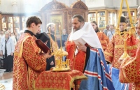 В канун Недели 5-й по Пасхе митрополит Артемий совершил всенощное бдение в Спасо-Преображенском кафедральном соборе